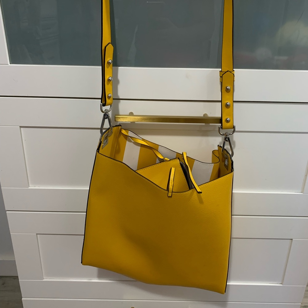 Yellow Zara purse